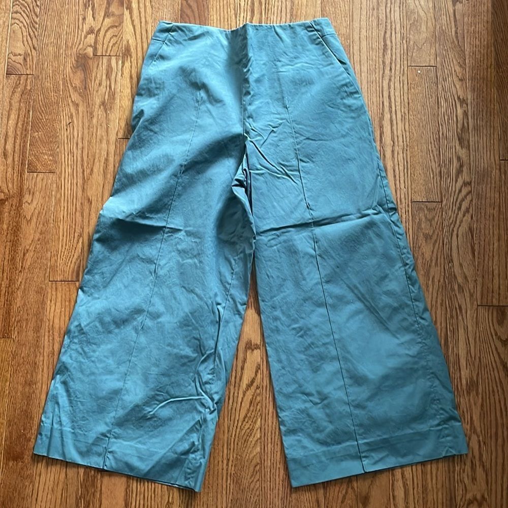 COS Wide Leg Gray Cropped Trousers Sz 6